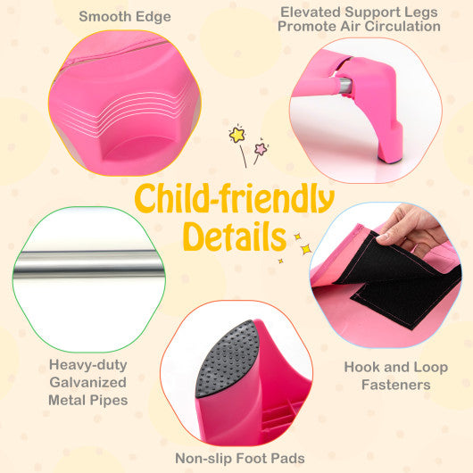 Portable 6 Pack Stackable Daycare Cots Sleeping Bed for Kids 52 Inch-Multicolor