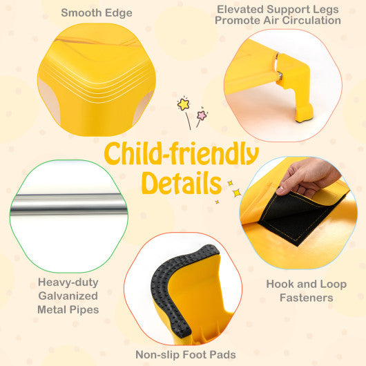 Portable 6 Pack Stackable Daycare Cots Sleeping Bed for Kids 53 Inch-Multicolor