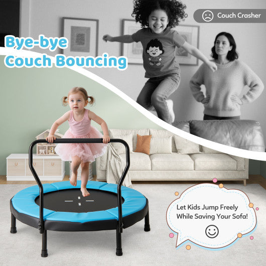 40 Inch Trampoline for Kids Indoor Outdoor Fitness Trampoline-Blue