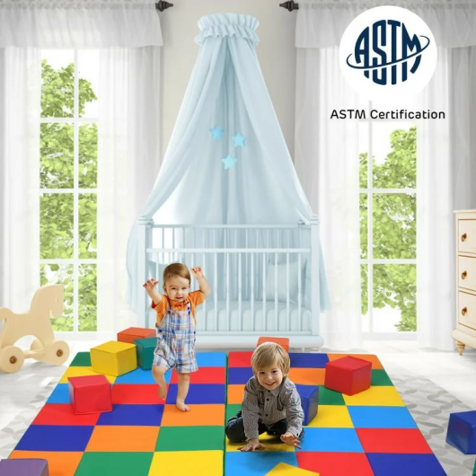 Multi-Colored 58 Inch Toddler Foam Play Mat