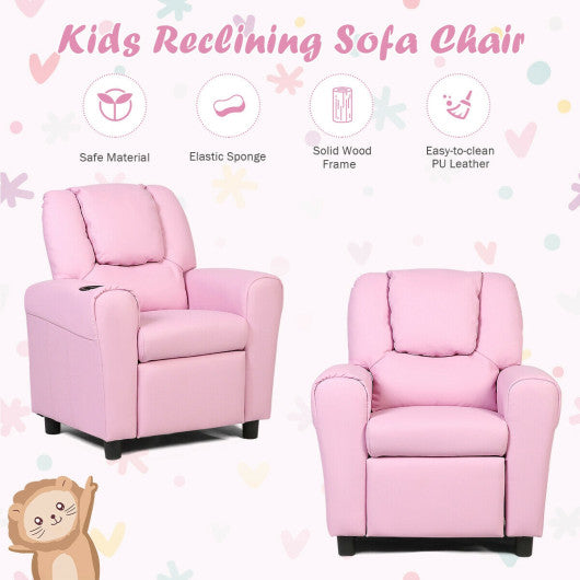 Kids Recliner Armchair Sofa-Pink