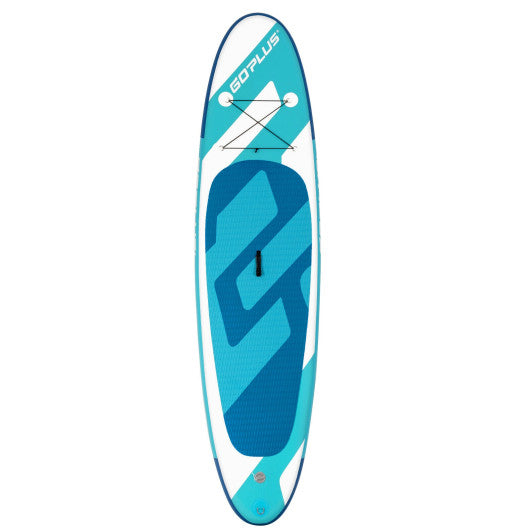 11 Feet Inflatable Stand Up Paddle Board with Aluminum Paddle-Light Blue