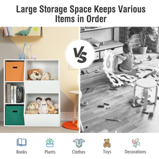 Kids Toy Storage Cabinet Shelf Organizer-Multicolor