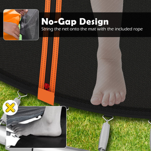 8FT Outdoor Heavy-Duty Recreational Trampoline-Orange