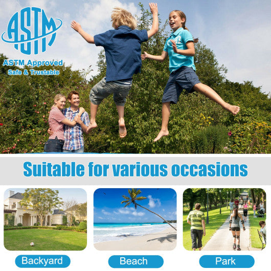 8/10/12/14/15/16 Feet Outdoor Trampoline Bounce Combo with Safety Closure Net Ladder-8 ft