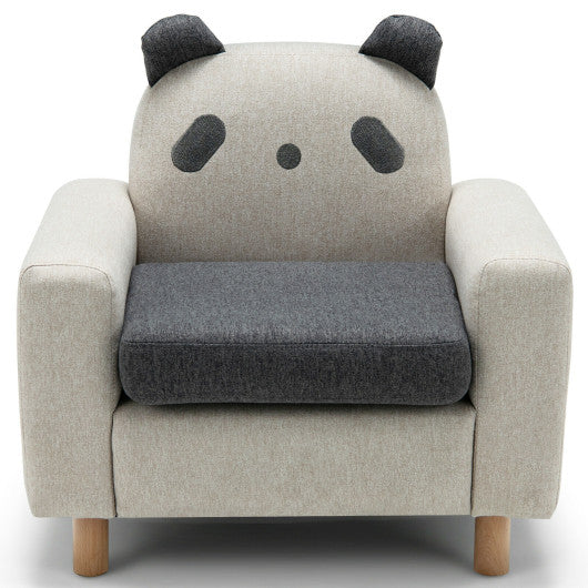 Kids Sofa with Armrest and Thick Cushion-Gray