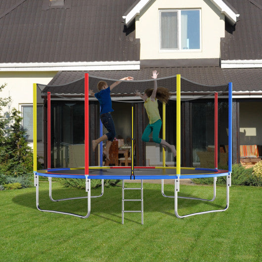 8 Feet Trampoline Pad Replacement Safety Pad with Fixing Straps (Multicolor)