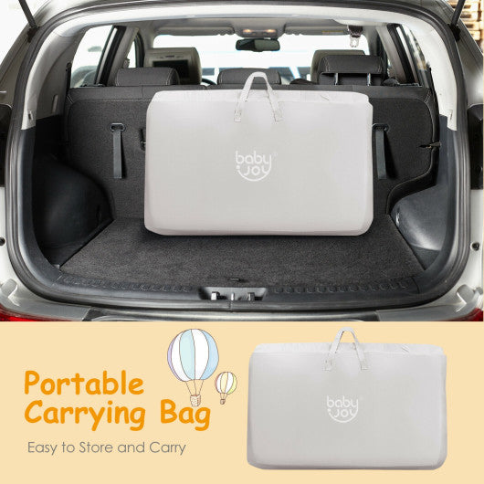 Travel Portable Baby Bed Side Sleeper Bassinet Crib with Carrying Bag-Beige