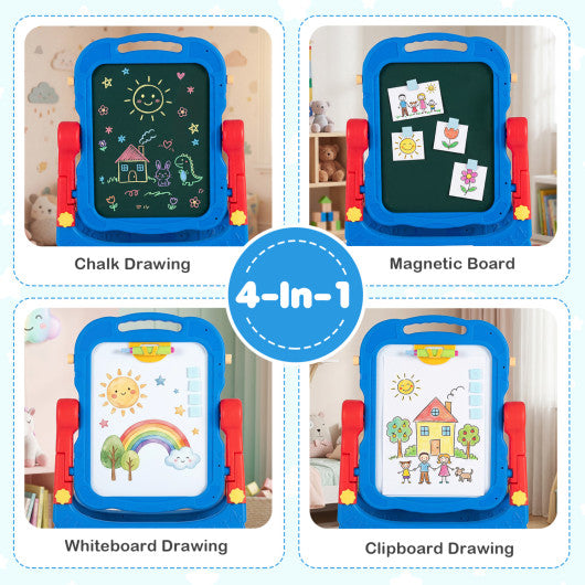Art Easel for Kids with Adjustable Height-Blue