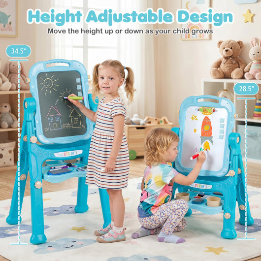 Art Easel for Kids with Adjustable Height-Green