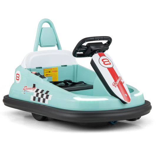 6V kids Ride-on Bumper Car with 360¡ã Spinning and Dual Motors-Green