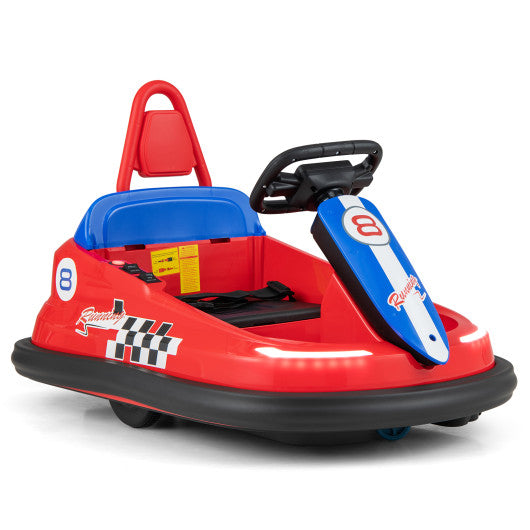 6V kids Ride-on Bumper Car with 360¡ã Spinning and Dual Motors-Red