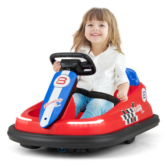 6V kids Ride-on Bumper Car with 360¡ã Spinning and Dual Motors-Red