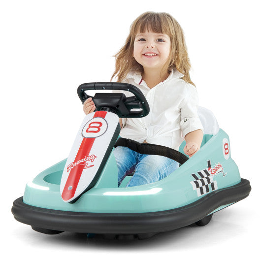 6V kids Ride-on Bumper Car with 360¡ã Spinning and Dual Motors-Green