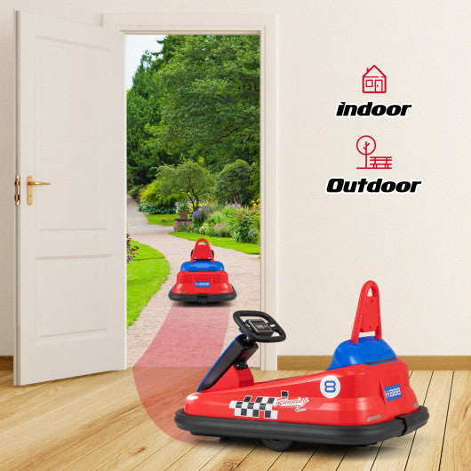 6V kids Ride-on Bumper Car with 360¡ã Spinning and Dual Motors-Red