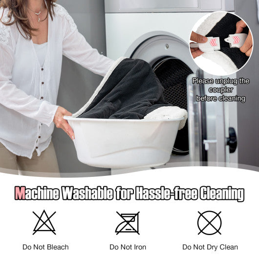 Electric Heated Blanket Throw with 10 Heat Settings-Gray