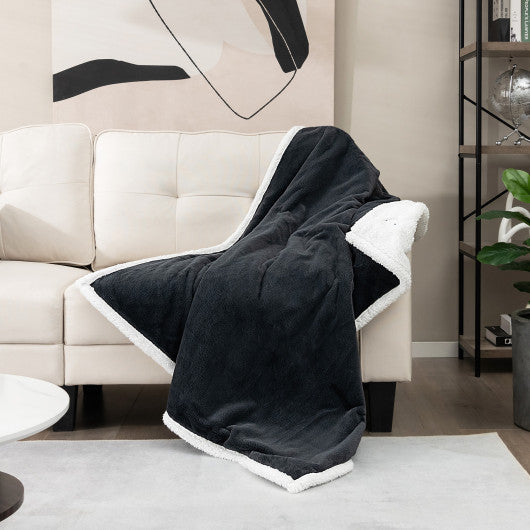 Electric Heated Blanket Throw with 10 Heat Settings-Gray