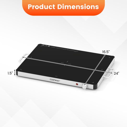 Electric Warming Food Warmer with Adjustable Temperature Control and Overheat Protection