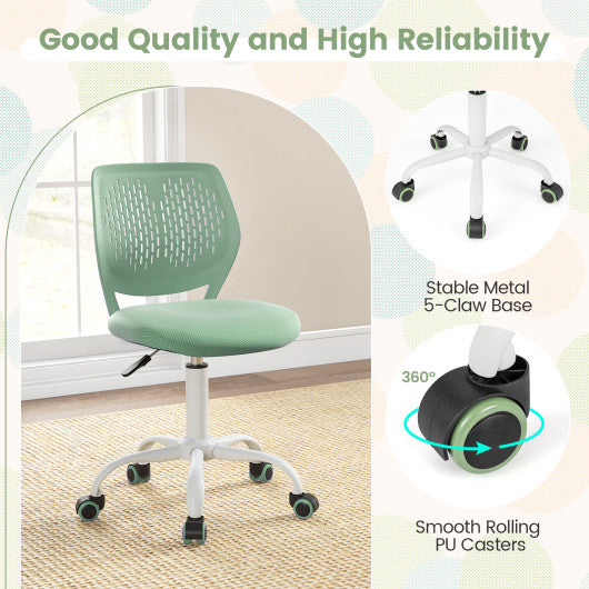 Ergonomic Children Study Chair with Adjustable Height-Green