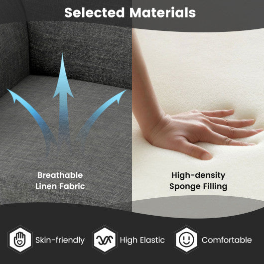 Executive Guest Chair Reception Waiting Room Arm Chair-Gray