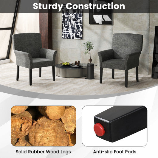 Executive Guest Chair Reception Waiting Room Arm Chair-Gray