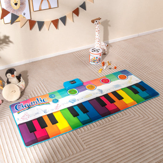 Floor Piano Dance Mat for Kids Musical Playmat with 8 Instrument Sounds