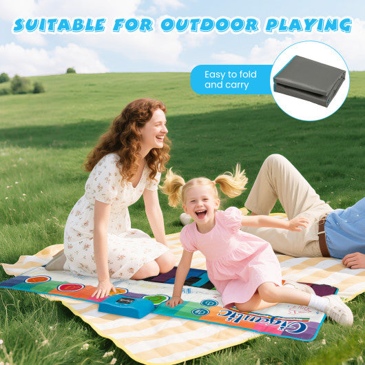 Floor Piano Dance Mat for Kids Musical Playmat with 8 Instrument Sounds