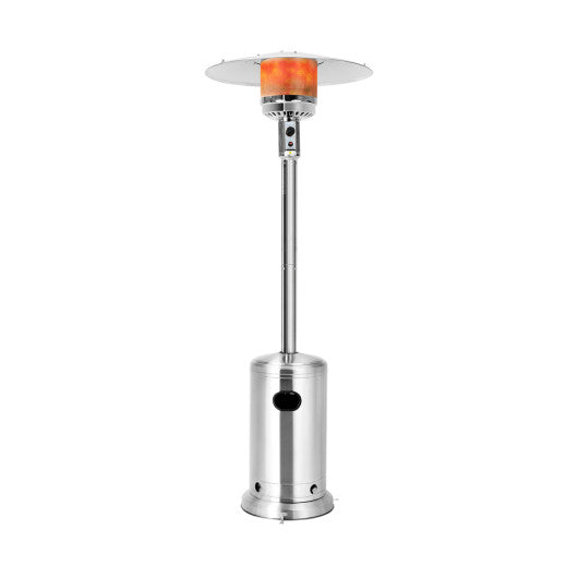 Garden Propane Standing LP Gas Steel Accessories Heater-Silver
