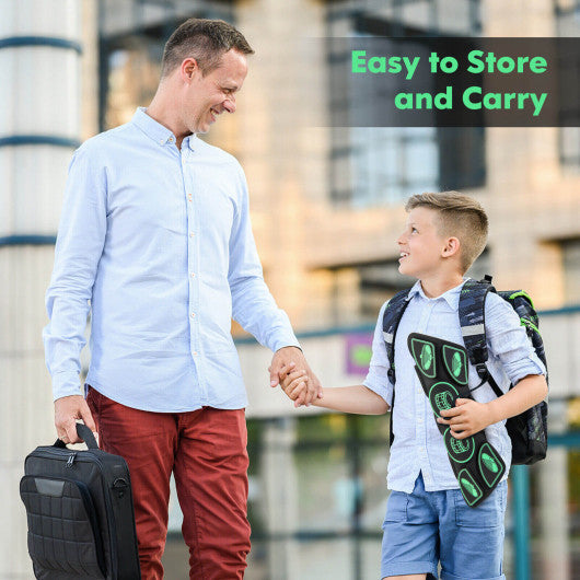 Electronic Drum Set with 2 Build-in Stereo Speakers for Kids-Green