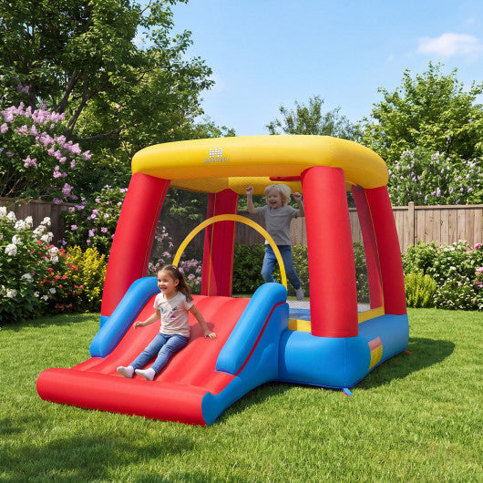 Inflatable Bounce House for Toddlers with 480W Blower Indoor Outdoor Blow Up Jumping Castle