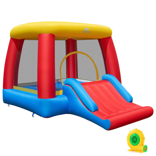 Inflatable Bounce House for Toddlers with 480W Blower Indoor Outdoor Blow Up Jumping Castle