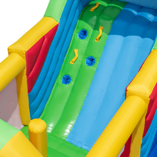 Inflatable Bounce House Obstacle Course with Ball Pit and Silde with 735W Blower