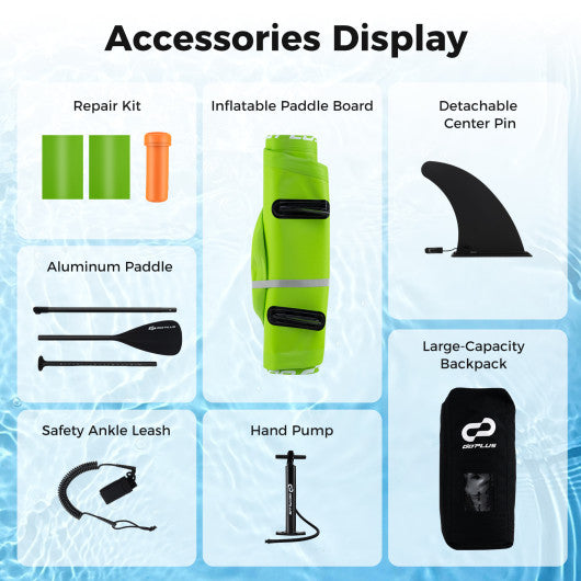 Inflatable Stand up Paddle Board iSUP Board Accessories with 3 Fins-L