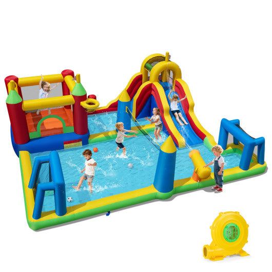 Inflatable Water Slide Bounce House 9-in-1 Jumping Castle with 780W Blower