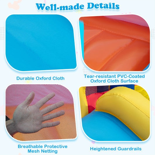 4-in-1 Jigsaw Theme Inflatable Bounce House with 480W Blower