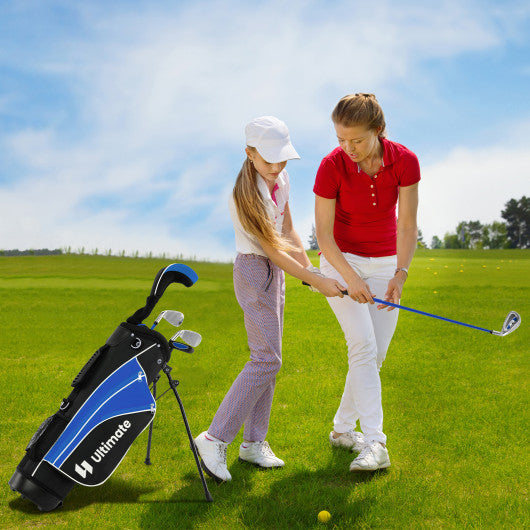 Junior Complete Golf Club Set For Age 8 to 10-Blue