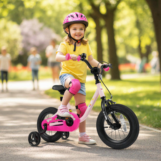 Kids Bike for 3-7 Years Old Boys and Girls 12/14/16-Inch Children Bicycle-Pink 12 Inch