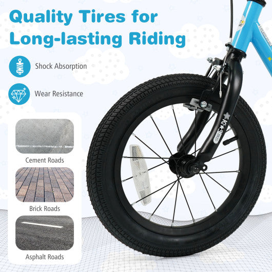 Kids Bike for 3-7 Years Old Boys and Girls 12/14/16-Inch Children Bicycle Blue-14 Inches