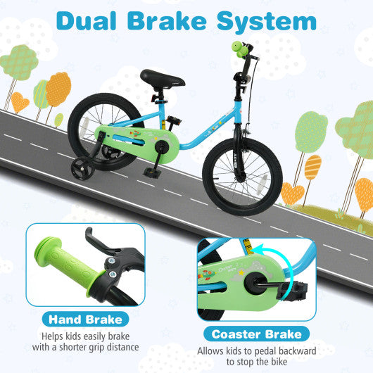 Kids Bike for 3-7 Years Old Boys and Girls 12/14/16-Inch Children Bicycle Blue-16 Inches