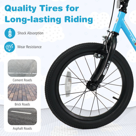 Kids Bike for 3-7 Years Old Boys and Girls 12/14/16-Inch Children Bicycle Blue-16 Inches