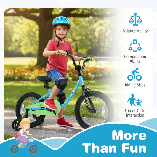 Kids Bike for 3-7 Years Old Boys and Girls 12/14/16-Inch Children Bicycle Blue-16 Inches