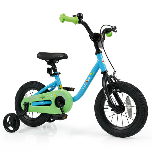 Kids Bike for 3-7 Years Old Boys and Girls 12/14/16-Inch Children Bicycle Blue-12 Inches