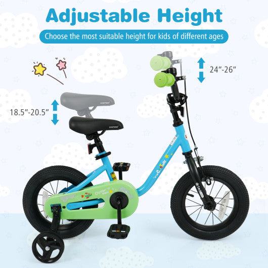 Kids Bike for 3-7 Years Old Boys and Girls 12/14/16-Inch Children Bicycle Blue-12 Inches