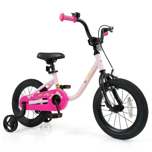 Kids Bike for 3-7 Years Old Boys and Girls 12/14/16-Inch Children Bicycle-Pink 14 Inch