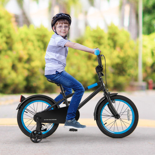 Kids Bike with Adjustable Handlebar and Saddle Black-16 inches