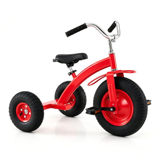 Kids Carbon SteelBike with 15 Inch Inflatable Rubber Tires-Red