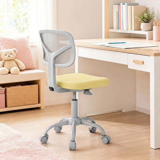 Kids Desk Chair with Adjustable Height-Yellow