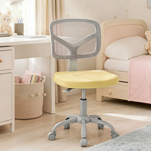 Kids Desk Chair with Adjustable Height-Yellow
