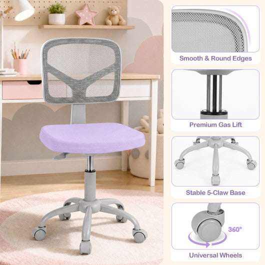 Kids Desk Chair with Adjustable Height-Purple