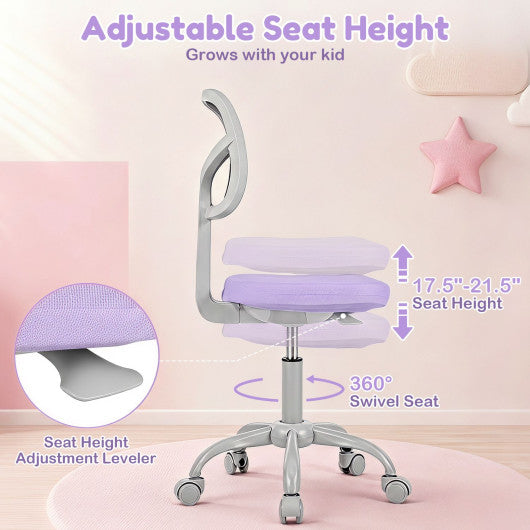 Kids Desk Chair with Adjustable Height-Purple